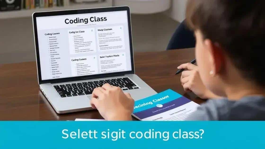 Tips for selecting the right coding class