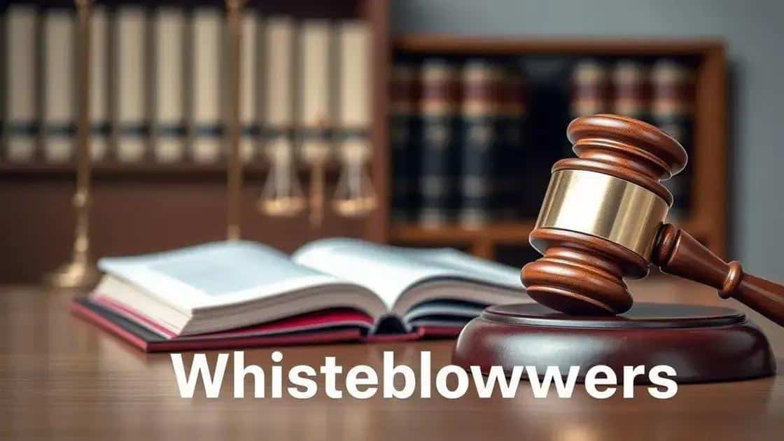 Legal protections for whistleblowers