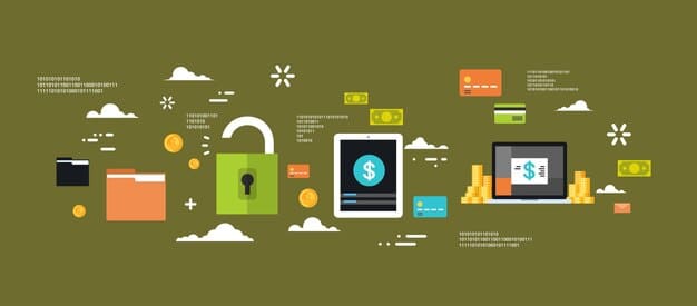 An infographic comparing mobile wallets to digital payment apps, highlighting key security features such as encryption, tokenization, and biometric authentication.
