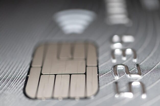 A visual representation of the EMV chip authentication process, showing the card, the terminal, and the secure exchange of encrypted data.