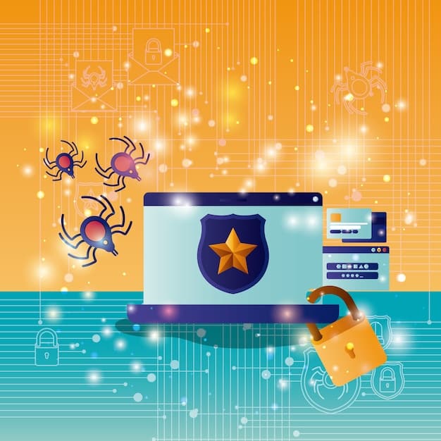 A graphic depicting various cyber threats, including ransomware, phishing, and malware, targeting a digital payment gateway. The gateway is represented by a stylized smartphone with a credit card icon.