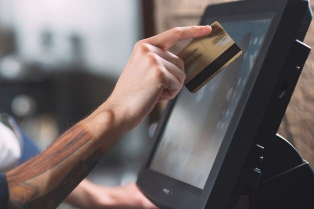 A split image showing a chip card being inserted into a payment terminal on one side and a smartphone making a contactless payment on the other. Aim for a clear, contrasting visual representation of the two payment methods.