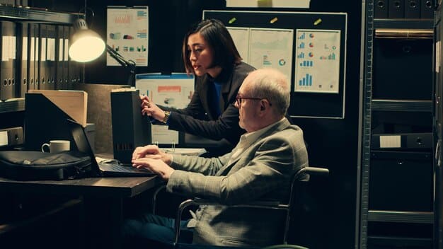 A team of cybersecurity professionals analyzing a network security dashboard, highlighting collaboration and vigilance. Focus on the human element in cybersecurity.