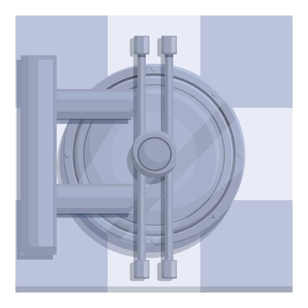 An image depicting a secure vault with both traditional bank symbols (like a lock and key) and digital security symbols (like a padlock icon) intermingling, representing the stability and security that traditional banks provide in contrast to the new digital frontier of fintech.