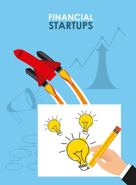 A graphic illustrating the benefits of fintech startup partnerships for the startup, including arrows pointing towards a central icon labeled 