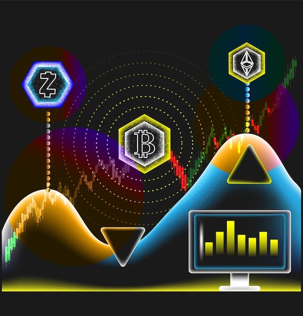 A graphic illustrating the tokenization of assets on a blockchain, showing assets like stocks, real estate, and commodities being converted into digital tokens that can be traded on a decentralized exchange.
