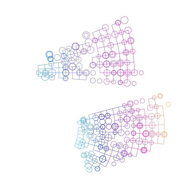 A stylized graphic of interconnected nodes representing a blockchain network, with overlaid icons of various financial services like mobile banking, payments, and investment platforms, visually conveying the integration of blockchain in fintech.