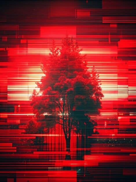 A stylized graphic depicting a data stream with anomalies highlighted in red, symbolizing the use of data analytics to detect fraudulent activities within a fintech environment.