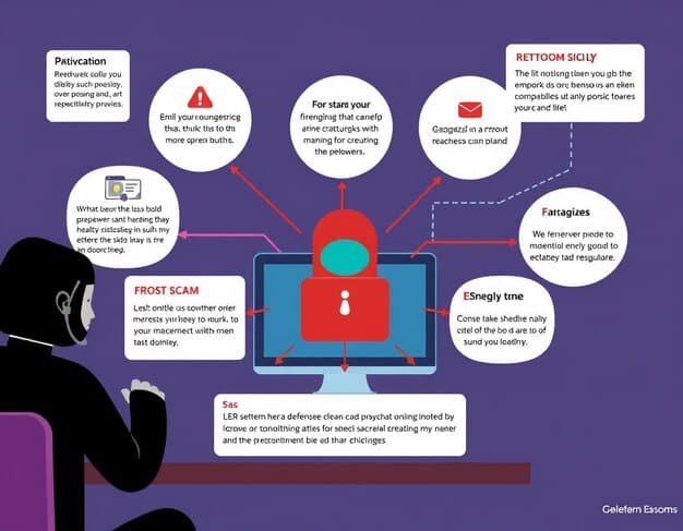 A flowchart illustrating the different stages of a phishing attack, from initial email contact to data theft, highlighting the points where intervention can prevent the attack's success.