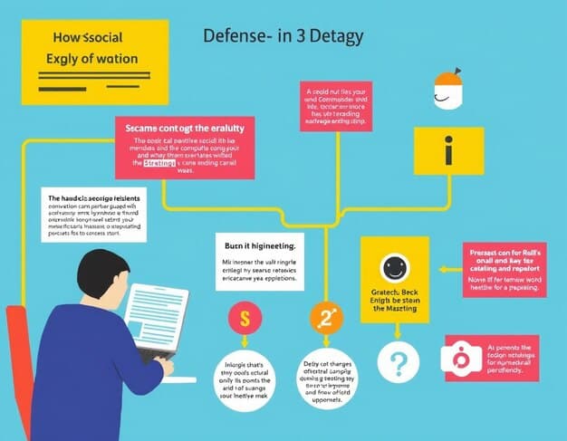 A flowchart illustrating the different stages of an incident response plan, including identification, containment, eradication, recovery, and lessons learned. Each stage is clearly defined with specific actions and responsibilities.