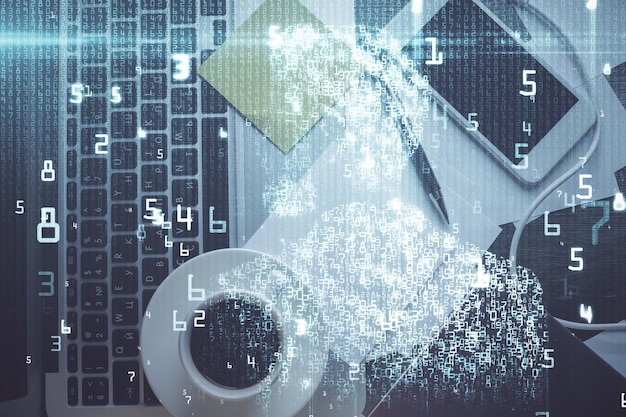 A visual representation of data encryption, showing data being transformed into an unreadable format and then decrypted back to its original state, emphasizing the importance of key management.