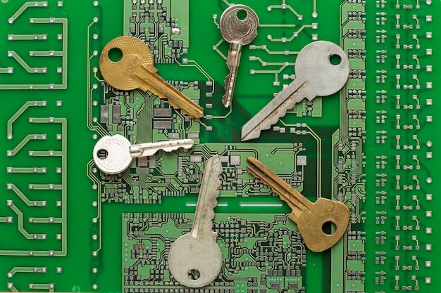 A variety of hardware security keys (like YubiKeys) plugged into different devices (laptop, phone). The image highlights the physical aspect of hardware authentication.