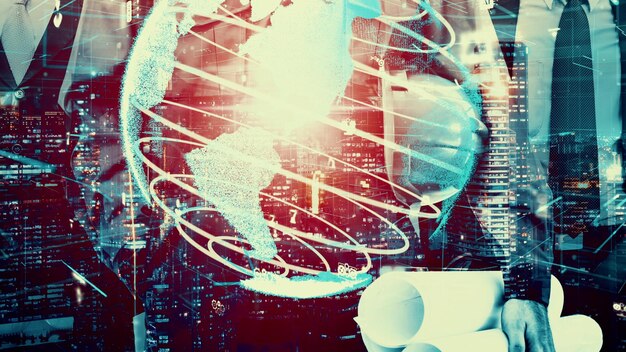 A collage showing icons representing AI, cybersecurity, and sustainable finance, connected by lines indicating investment flows in the US fintech sector during Q3 2024.