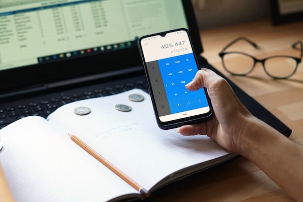 A close-up of a smartphone screen displaying a fintech app designed for small business financial management, showing real-time data on cash flow, expenses, and revenue.