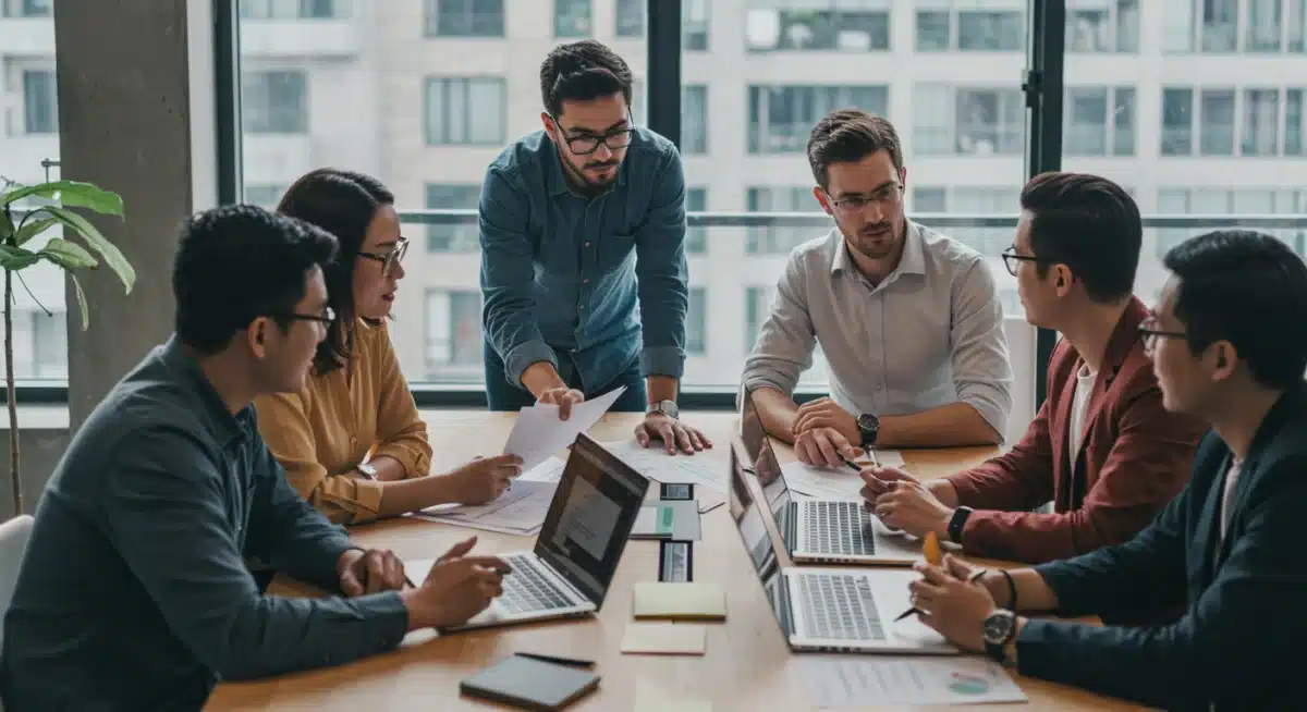 Fintech compliance team discussing new US regulatory changes