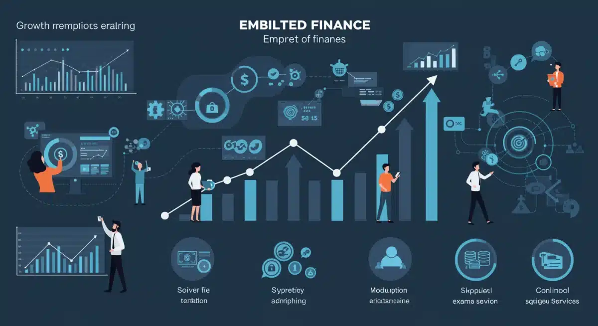 Infographic depicting growth and adoption of embedded finance solutions