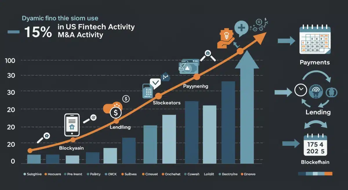 Infographic detailing 15% growth in US Fintech M&A activity