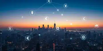 Futuristic digital network reshaping B2B payments by US fintechs