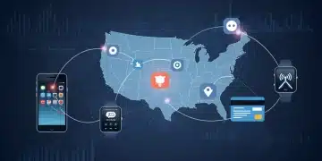 Illustration of digital P2P payment innovations driving growth in the US market.
