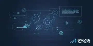 Illustration of US regulatory sandboxes streamlining fintech innovation and compliance