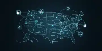 Digital payment network overlaying a map of the US, symbolizing regulatory impact and growth by 2026.