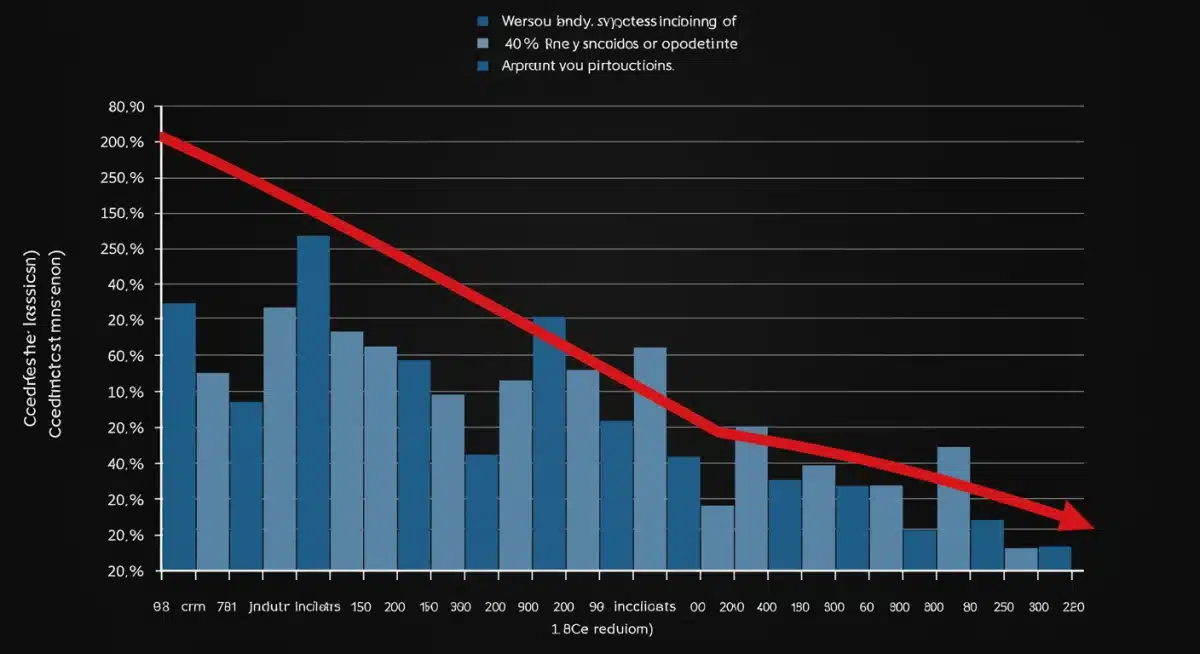 Graph showing a projected 40% reduction in cybersecurity human errors.