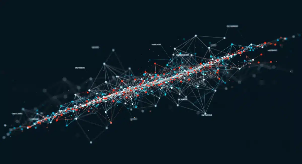 Interconnected data network illustrating fintech vulnerabilities and data flow