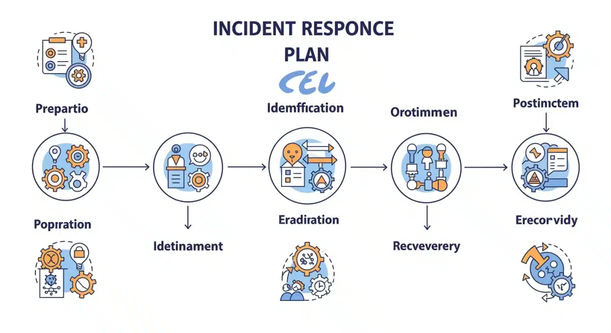 Seven-step incident response plan flowchart for fintechs