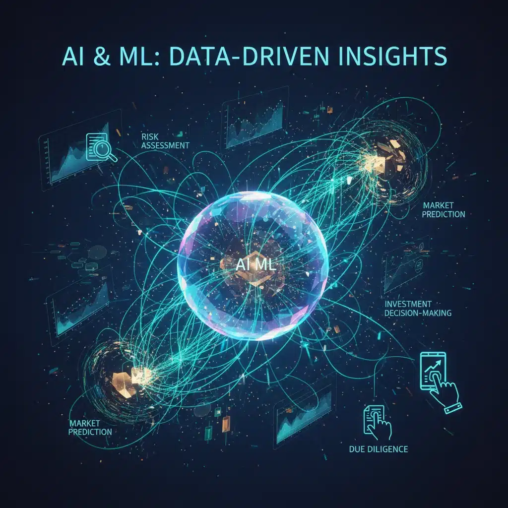 Artificial intelligence analyzing financial data for risk assessment and investment insights in fintech.