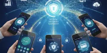 Secure digital wallet interfaces on mobile devices with interconnected payment systems for US businesses.