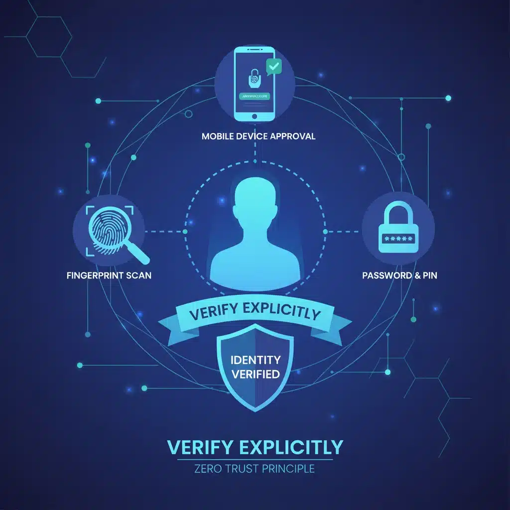 Multi-factor authentication for explicit user verification in Zero-Trust.