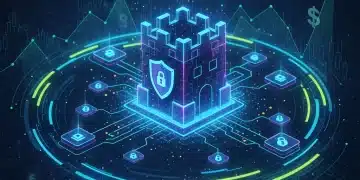 Zero-Trust architecture protecting fintech data with interconnected security layers.
