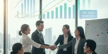 Fintech founders shaking hands, symbolizing successful exit strategy planning and investment deals.