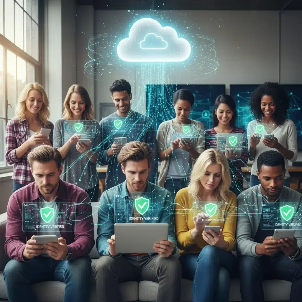 Consumers seamlessly and securely accessing fintech services through verified digital identities.